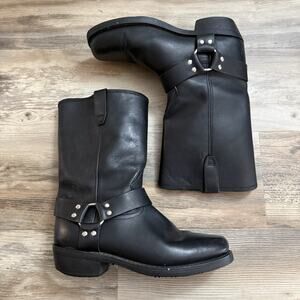 Dingo Black Leather Harness Motorcycle Boots Men’s Size 11 NO INSOLES